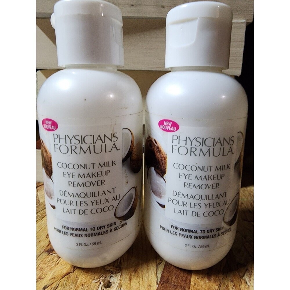 2 Physicians Formula Coconut Milk Eye Makeup Remover Lotion Waterproof Oil Free